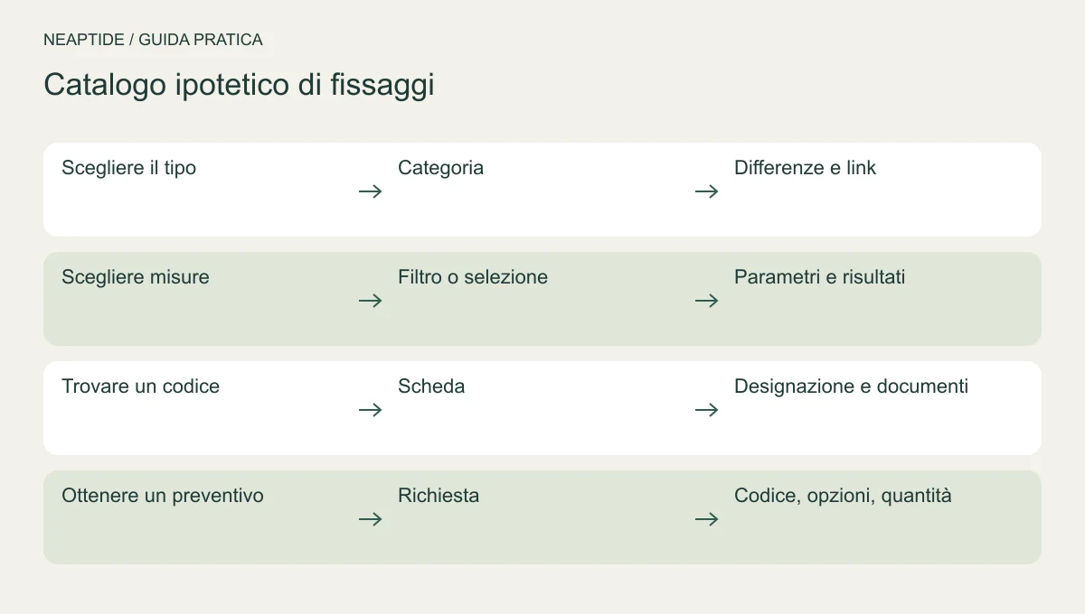 Percorso da categoria e parametri ad articolo e preventivo.