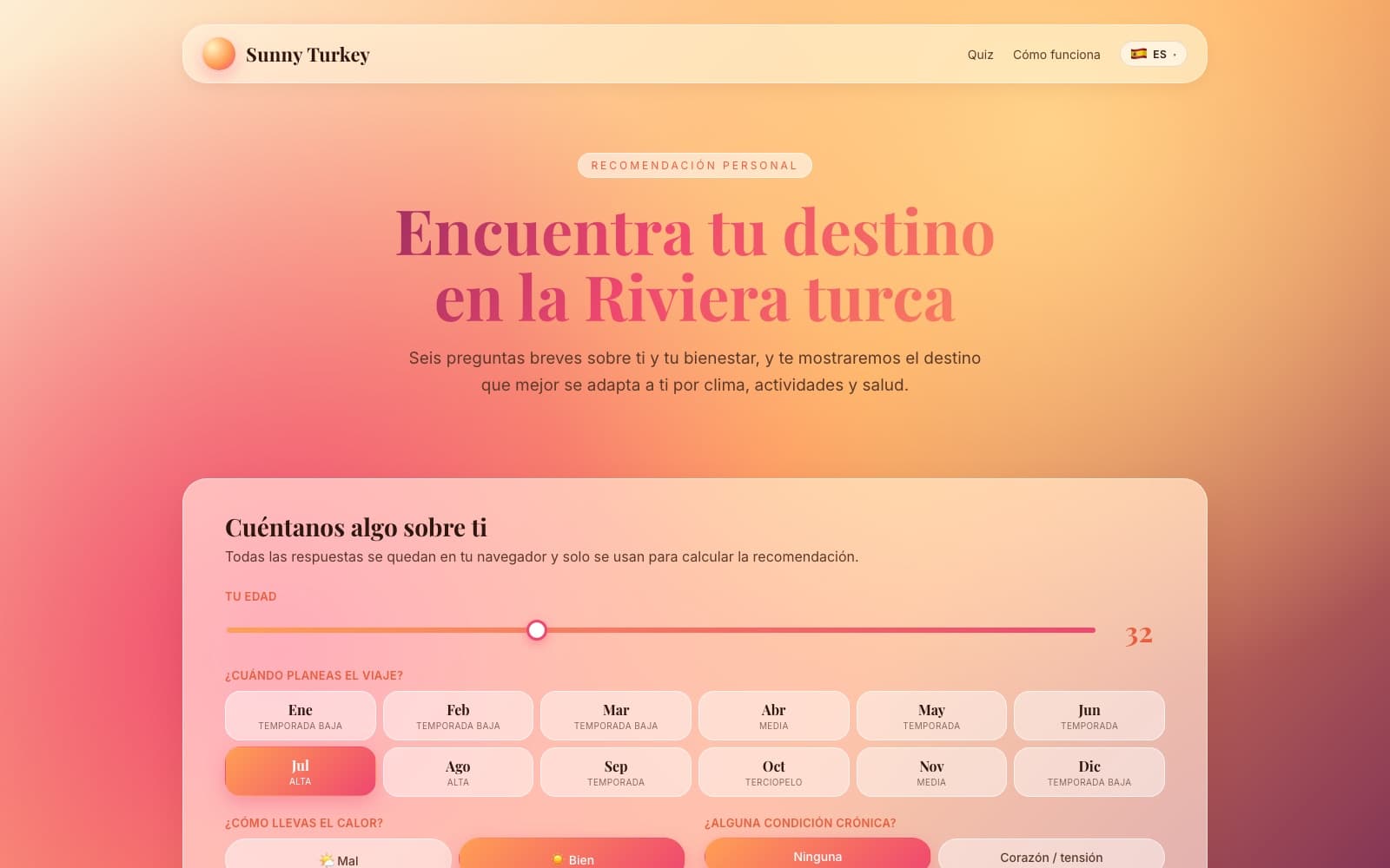 Sunny Turkey — buscador de destino