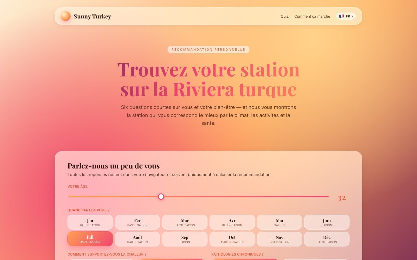 Sunny Turkey — sélecteur de station